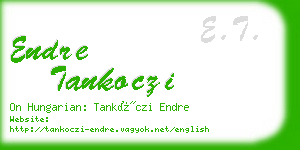 endre tankoczi business card